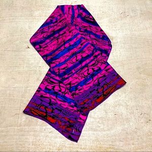 Vintage Echo Rectangular Scarf Pink Purple Blue